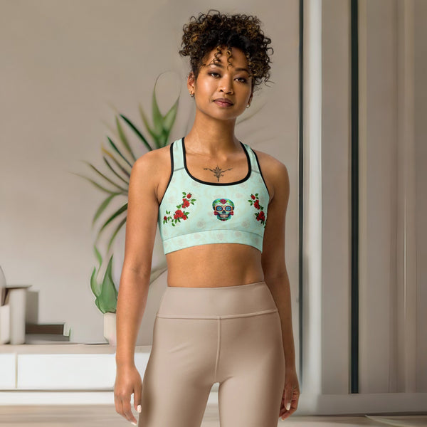 Dia de los Muertos Sports Bra from Cosmovisions' Dia de los Muertos Collection